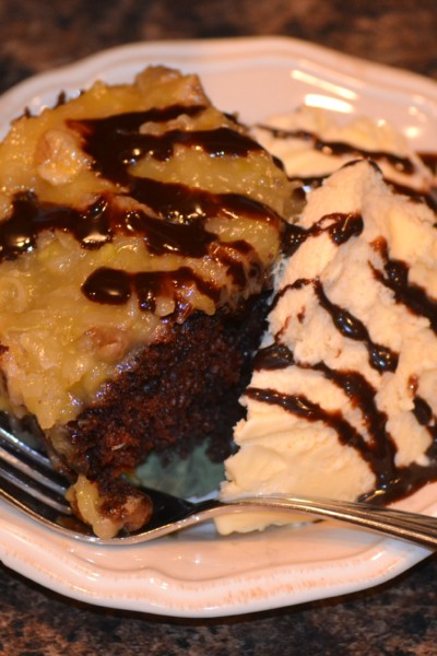 German Chocolate Cake With Coconut Pecan Frosting