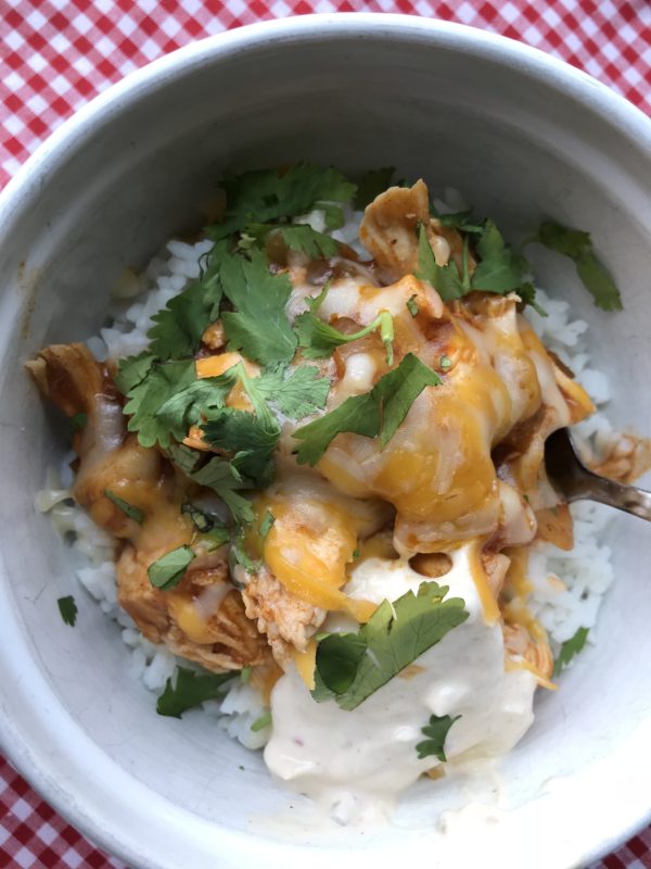 Chicken Enchilada Bowl The Gingham Apron