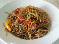 colorful noodles- easy, nutritious, bright