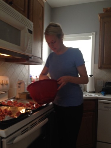 making simple Italian meatballs 2