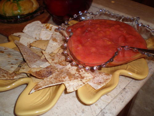 Fruit Salsa with Cinnamon Chips 