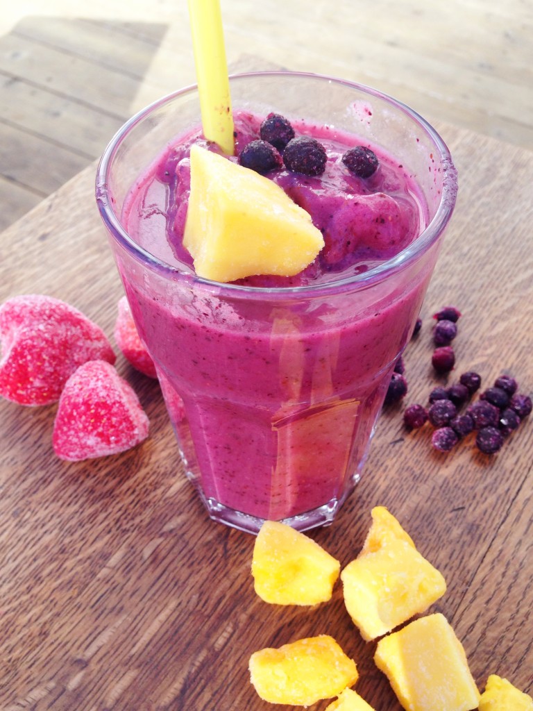 Mango, Strawberry, and Blueberry Smoothie 5