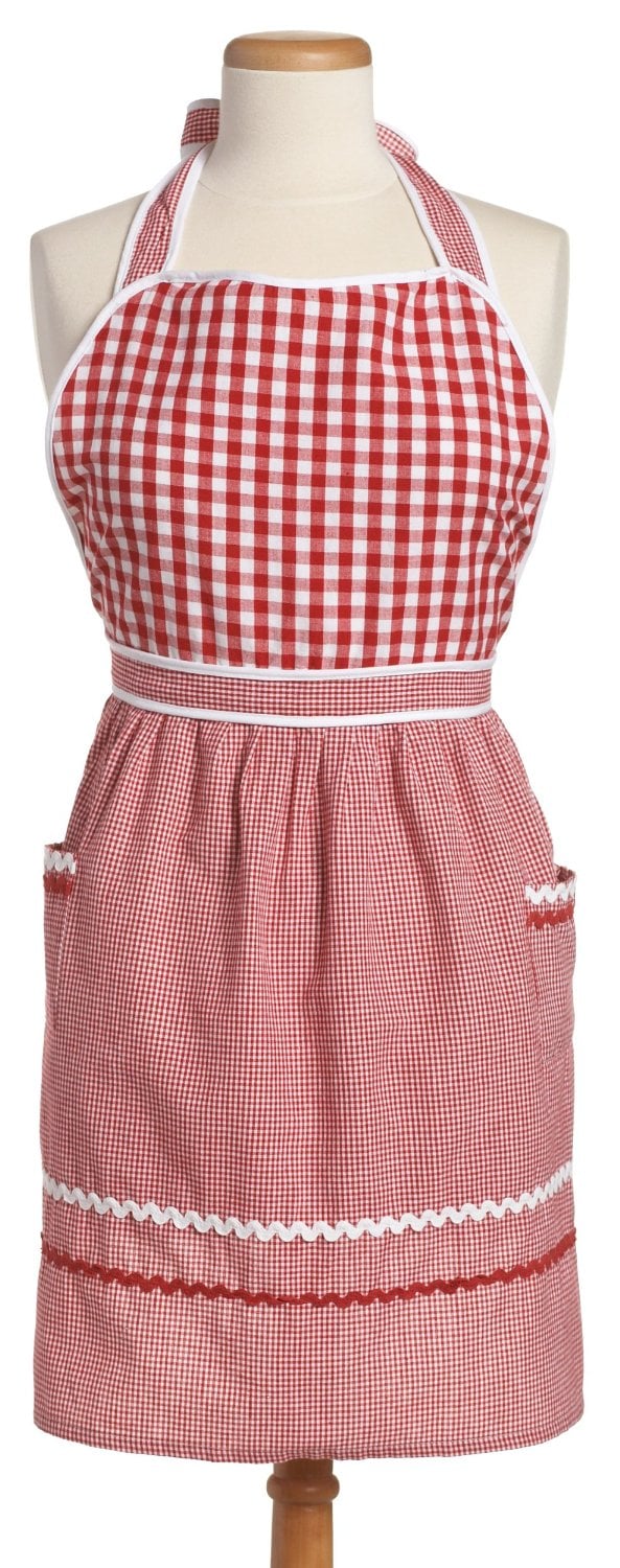 Red and White Gingham Apron The Gingham Apron