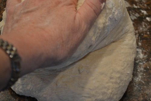 Kneading the dough...getting the rhythm. :)
