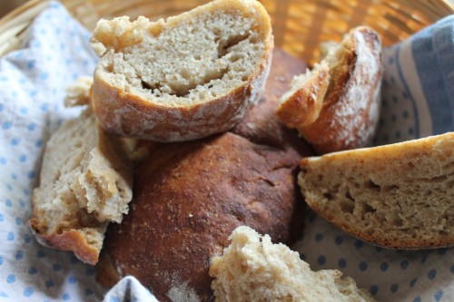 Baguettes made from bucket bread
