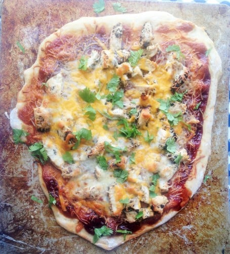 BBQ Chicken Pizza with Cilantro