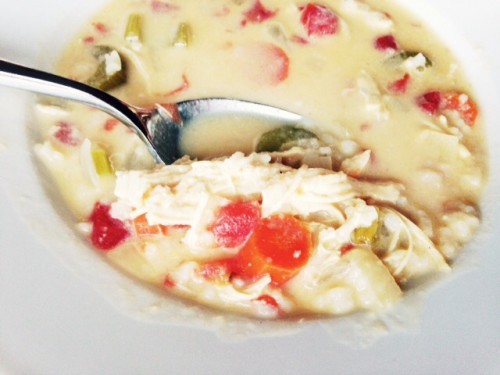 Cheesy Chicken and Rice Soup