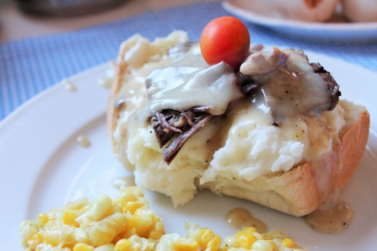 Hot Beef Sundae The Gingham Apron