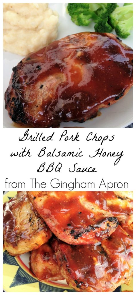 Grilled Pork Chops with Honey Balsamic BBQ sauce