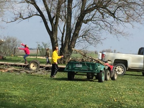 A work day on the farm.