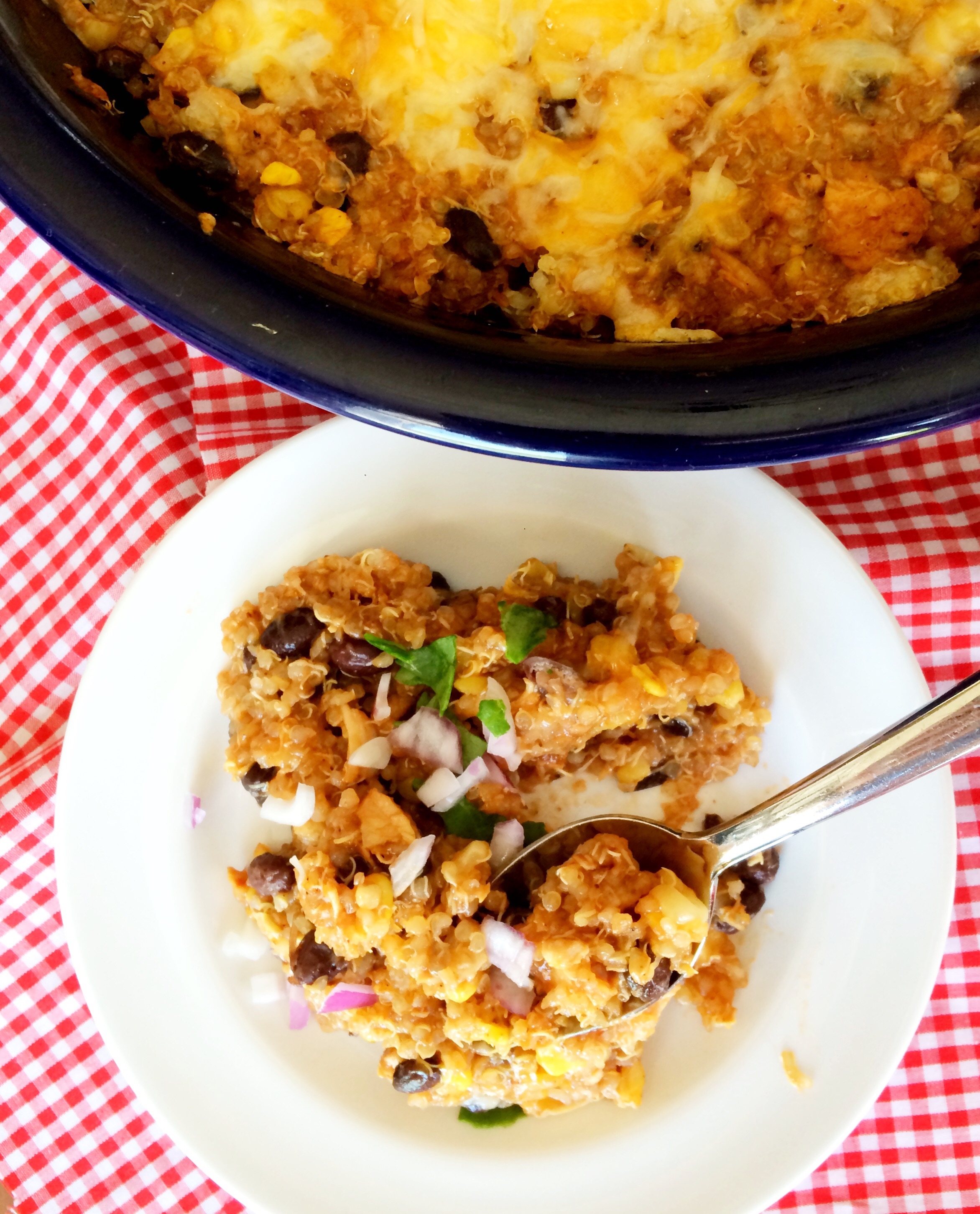 BBQ Chicken and Quinoa Casserole | The Gingham Apron