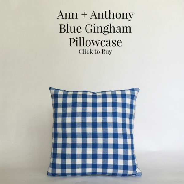 Blue Gingham Pillowcase The Gingham Apron