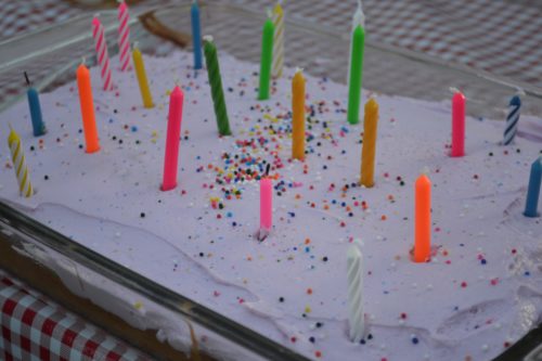Addie baked the birthday cake!