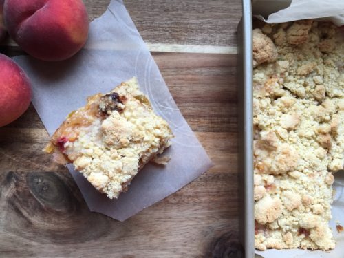 Peach Crumble Bars