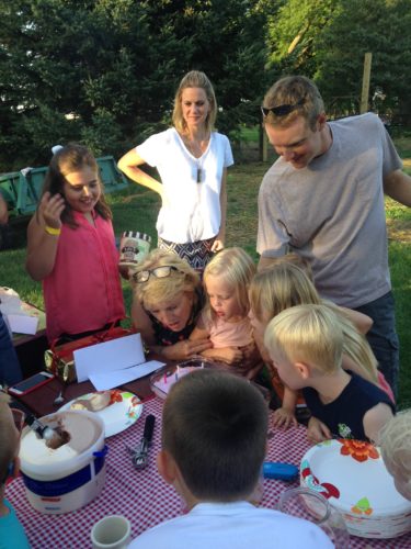 Lots of help blowing out the candles.