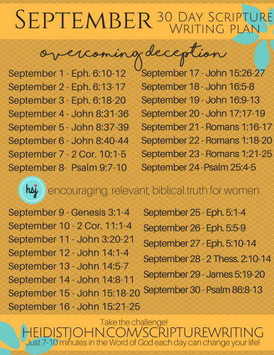 September Scripture Writing Plan