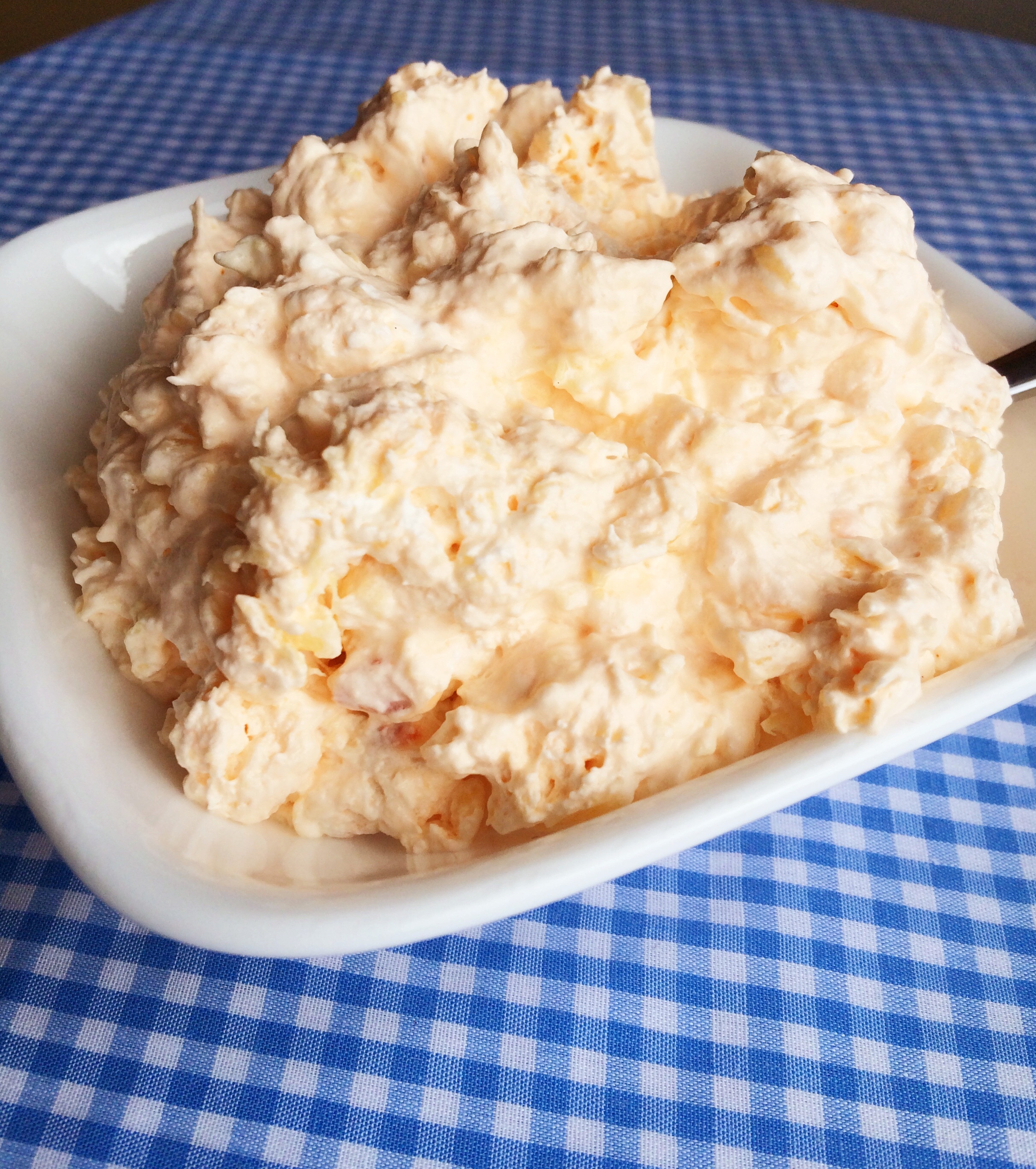 Old fashioned pineapple fluff with pimento cheese The Gingham Apron