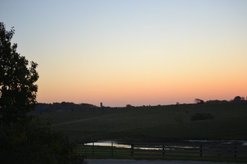 Before sunrise on the farm