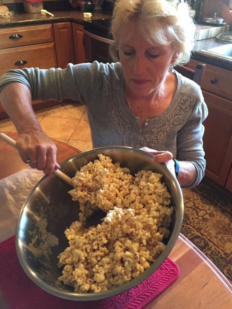 Caramel popcorn balls