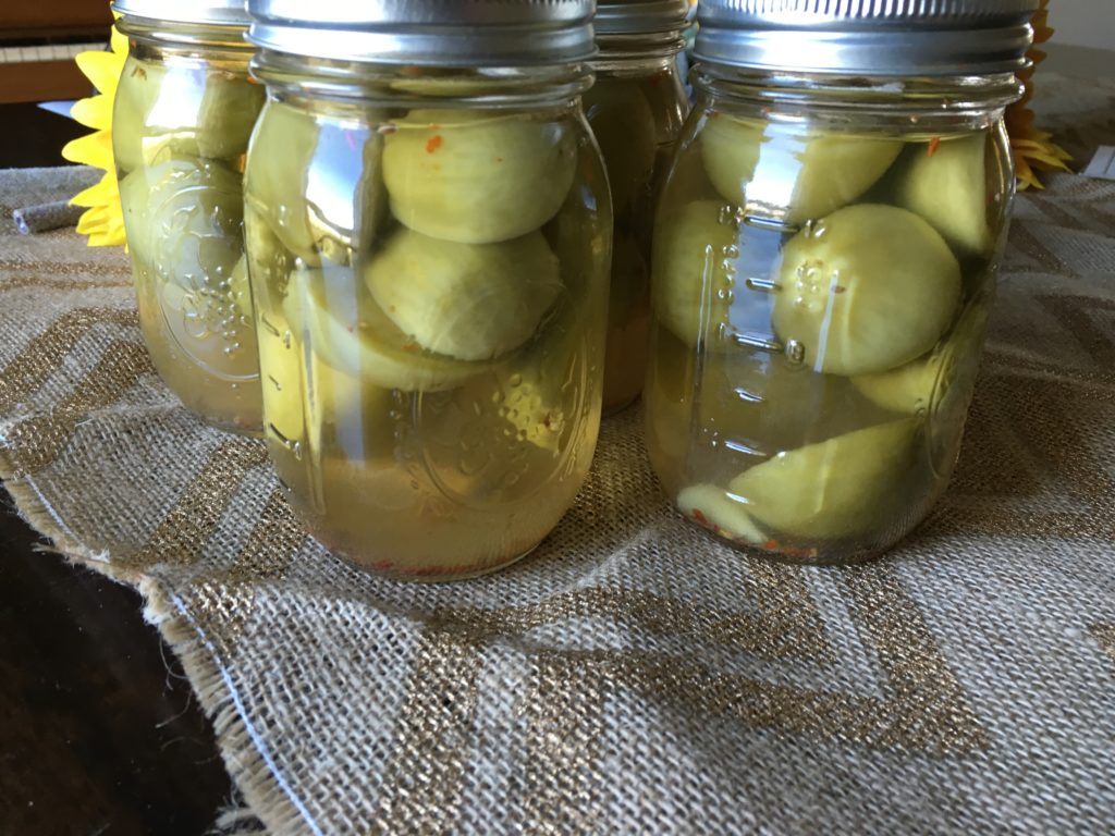 Green Tomato Pickles | The Gingham Apron