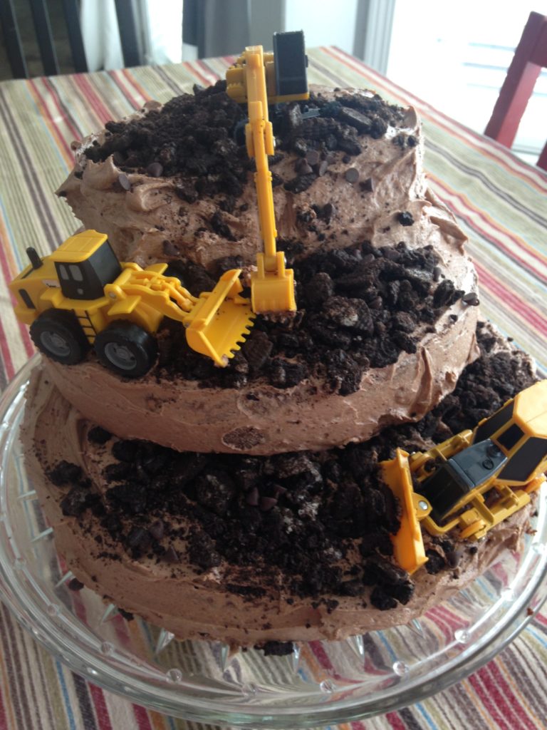 Bulldozer Construction Birthday Cake