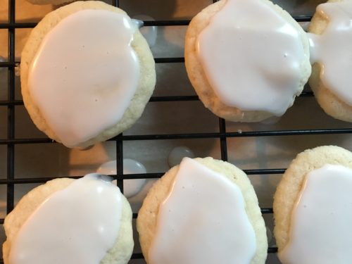 Frosted Almond Cookies