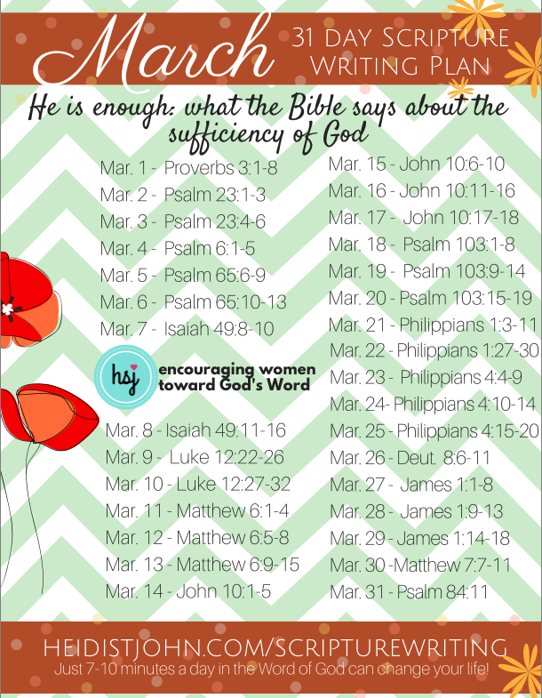 March Scripture Writing From the Busy mom