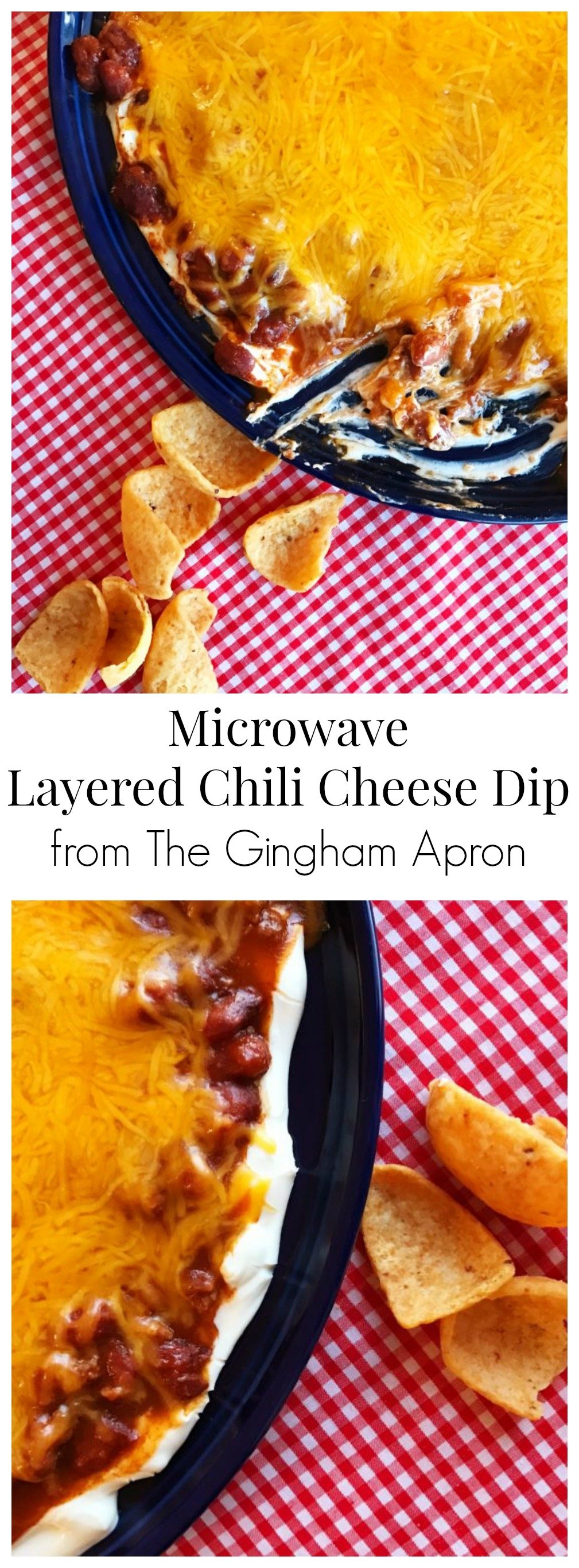 Layered Chili Cheese Dip The Gingham Apron