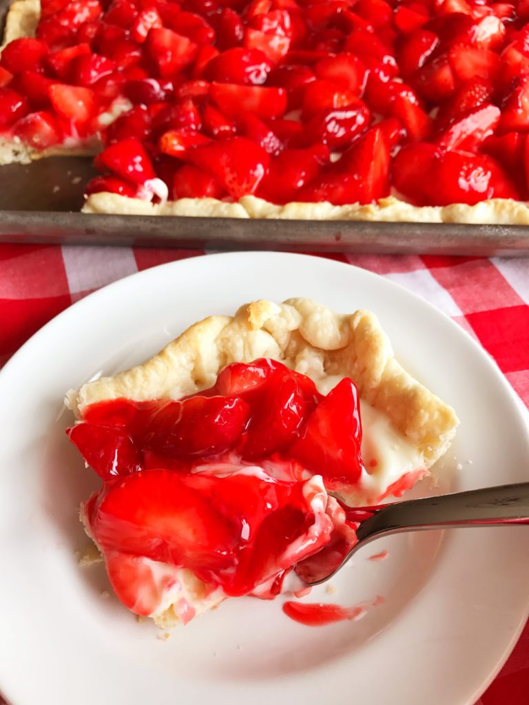 Strawberry Cream Cheese Slab Pie