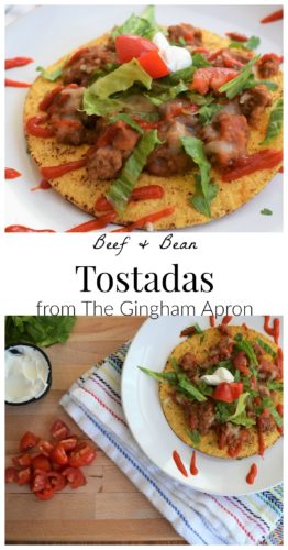 Beef and Bean Tostadas | The Gingham Apron
