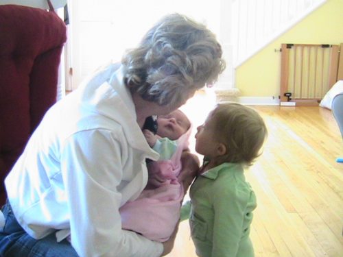 My mom with my two girls