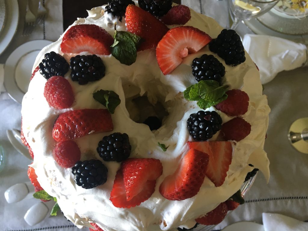 Angel Food Cake with Berry Topping