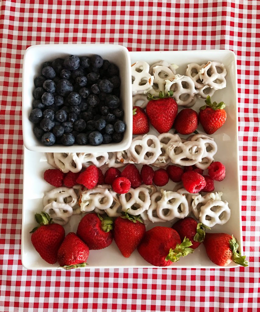 Flag fruit dessert platter 