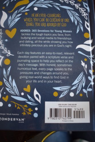 Adored, 365 Devotions for Young Women by Lindsay A Franklin