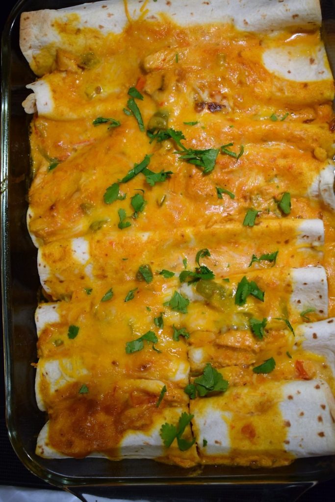 Easy Creamy Chicken Enchiladas