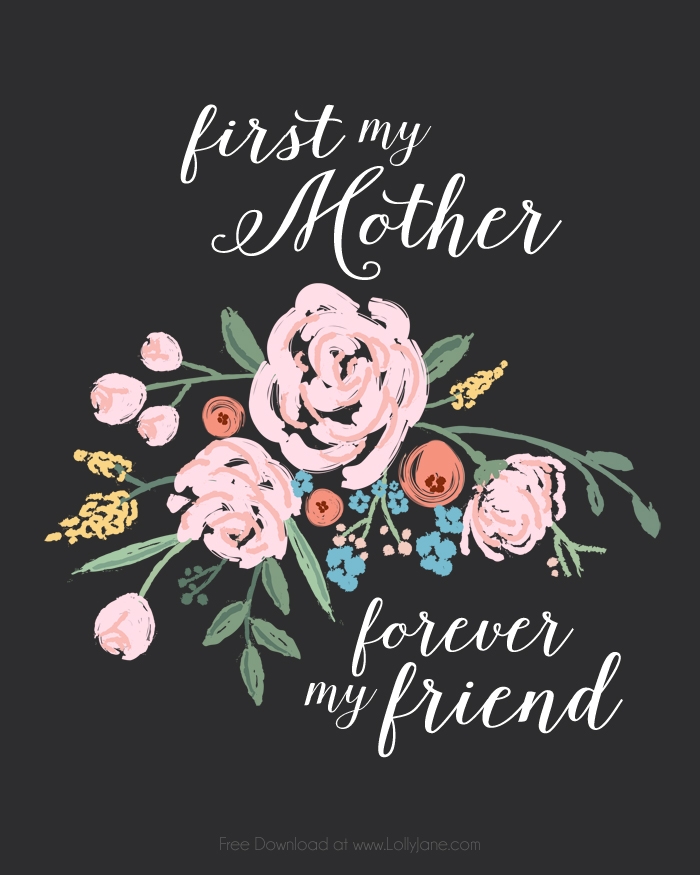 Free Mothers Day printable from lolly jane