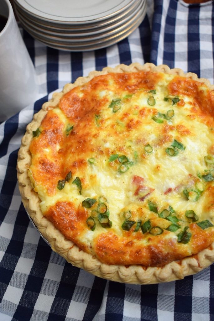 White Cheddar and Bacon Quiche