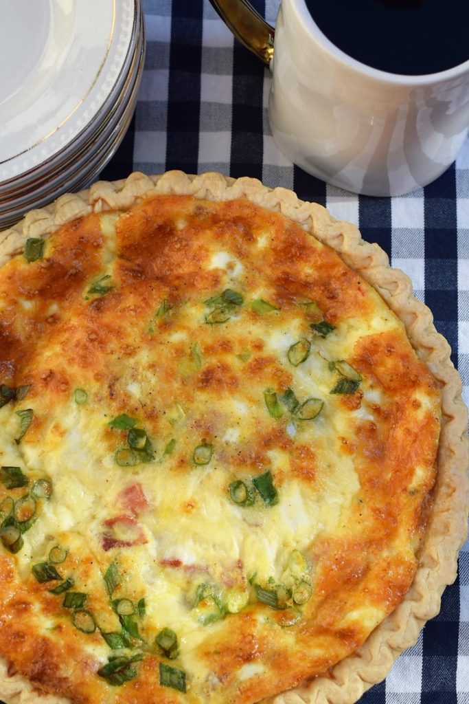 White Cheddar and Bacon Quiche