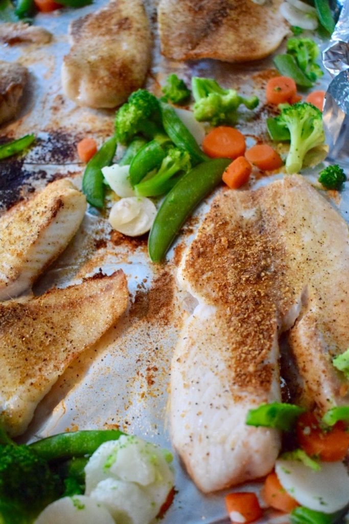 Quick and Easy Tilapia Sheet Pan Supper 