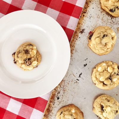 Cranberry white chocolate chip cookies