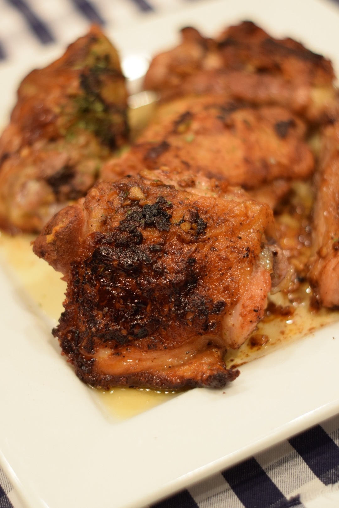 (Keto) Buttery Garlic Crispy Chicken Thighs | The Gingham Apron