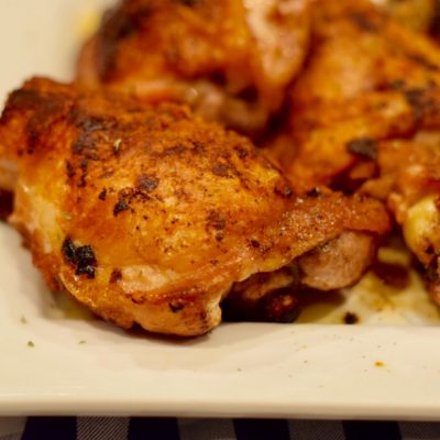 Buttery Garlic Crispy Chicken Thighs, Keto