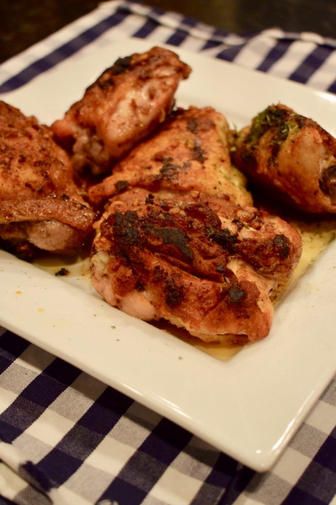 Buttery Garlic Crispy Chicken Thighs, Keto