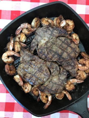 Garlic Butter Steak & Shrimp