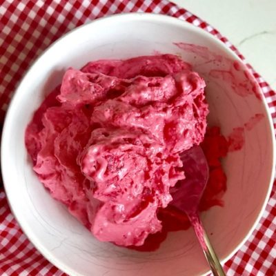 {2-Ingredient} Raspberry Ice Cream