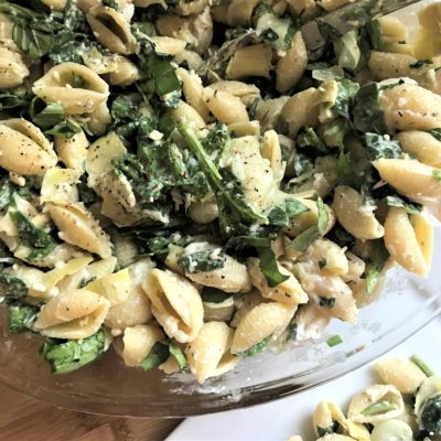 Spinach Artichoke Pasta Salad