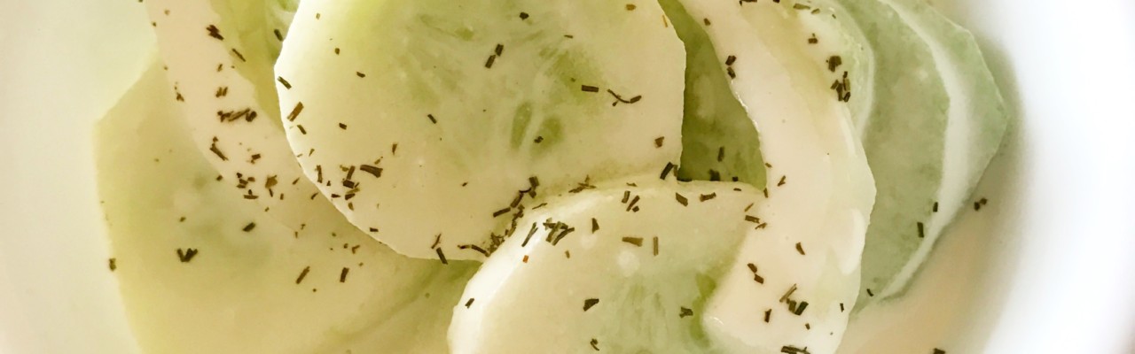 Creamy Cucumbers and Onions