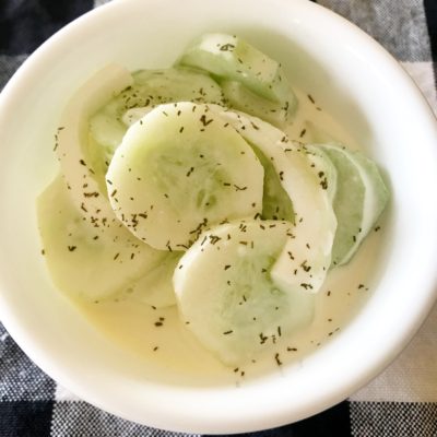 Creamy Cucumbers and Onions