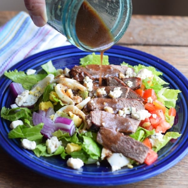 Steak Salad with Healthy Balsamic Vinaigrette The Gingham Apron
