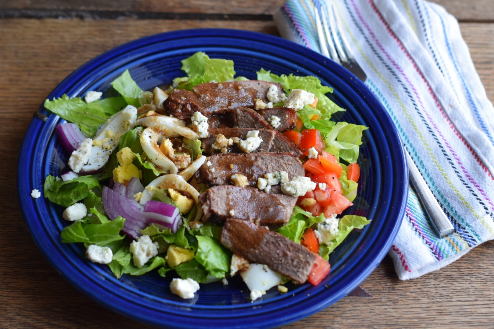Steak Salad with Healthy Balsamic Vinegar Dressing The Gingham Apron